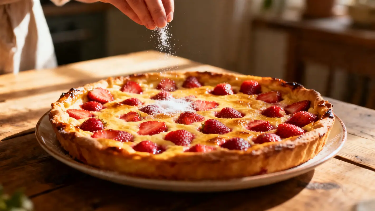 Clafoutis aux fraises : je le prépare en 15 minutes et tout le monde croit que c’est l’œuvre d’un pâtissier