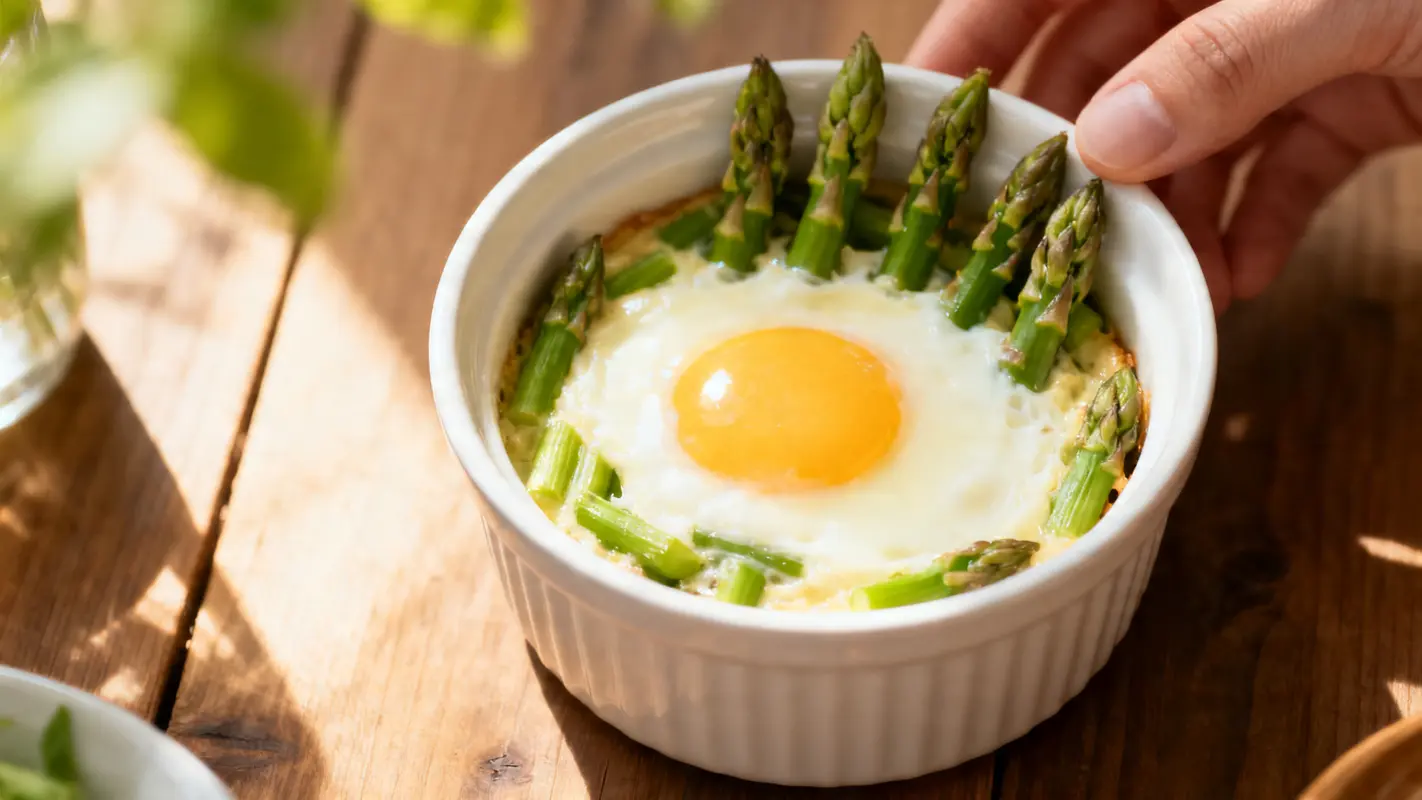 « On retrouve la cuisine de nos grands-mères » : les œufs cocotte de Laurent Mariotte aux asperges, une recette de printemps qui fait l’unanimité